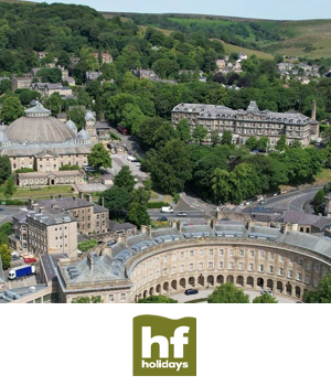 HF Holidays - Aerial view of a walkable city