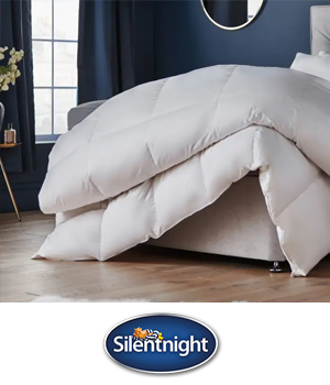 Silentnight - Plush, white duvet stacked on a mattress