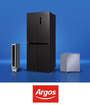 Argos - American styled black Russell Hobbs fridge freezer