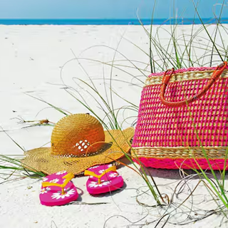 TUI - Hat, bag and sandals on the beach