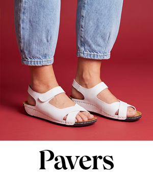Pavers - White cross patterned sandals