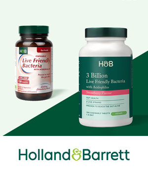 Holland & Barrett - Gut friendly supplement tubs