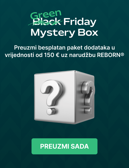 REBORN® Green Friday Mystery Box -Preuzmi besplatan paket dodataka u vrijednosti od 150 € uz narudžbu REBORN®