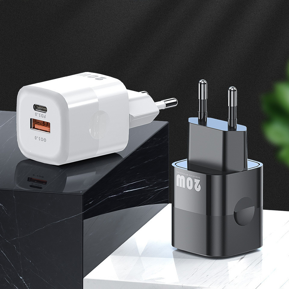 Image of Zidni punjač MiniGaN 20W s USB-C PD 3.0 i USB-A QC 3.0 izlazima