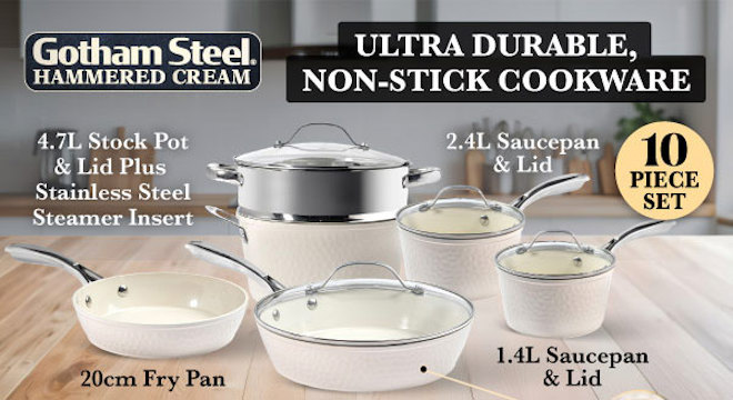 Gotham Steel Hammered Cream 2