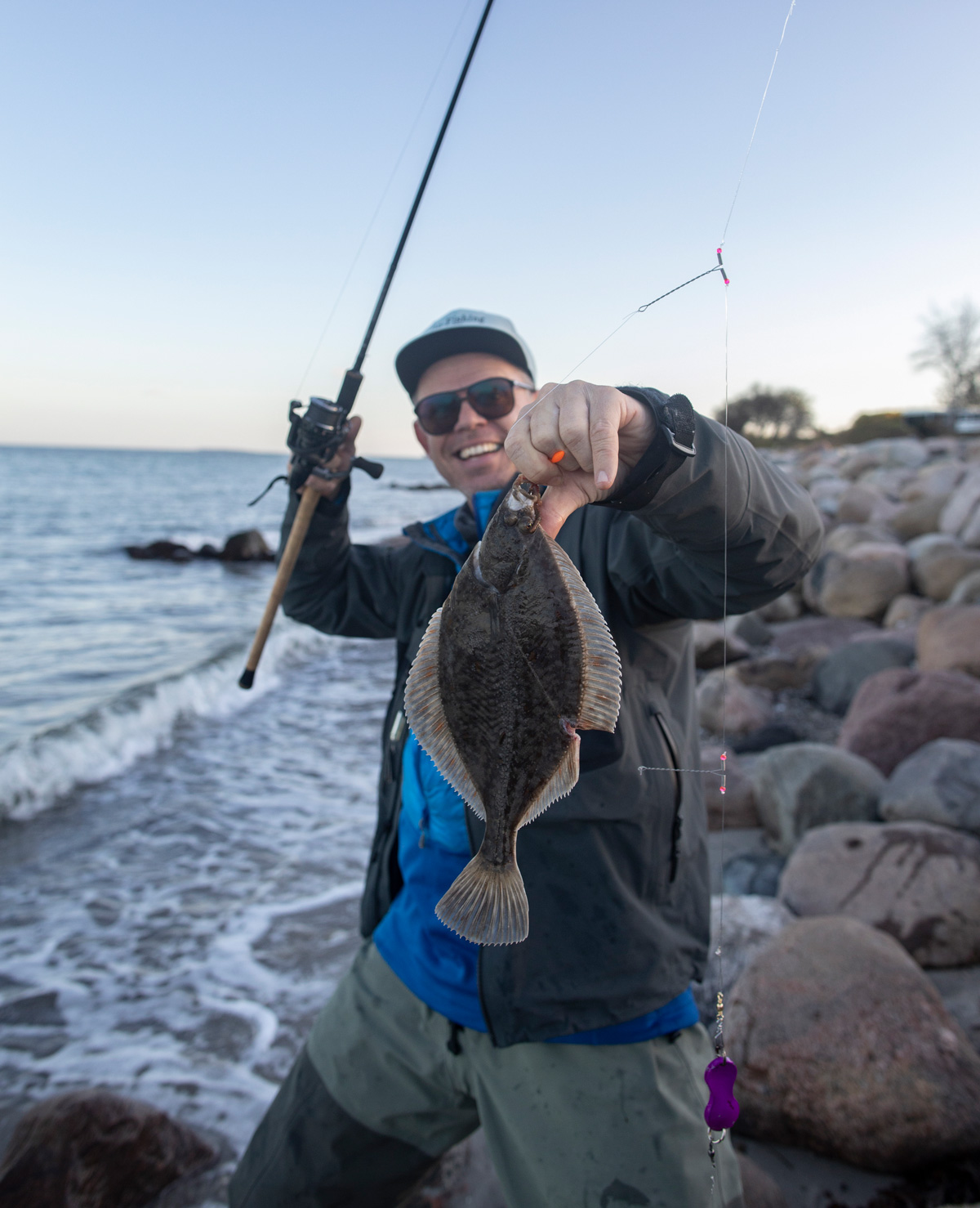 Niklas fanger fladfisk 