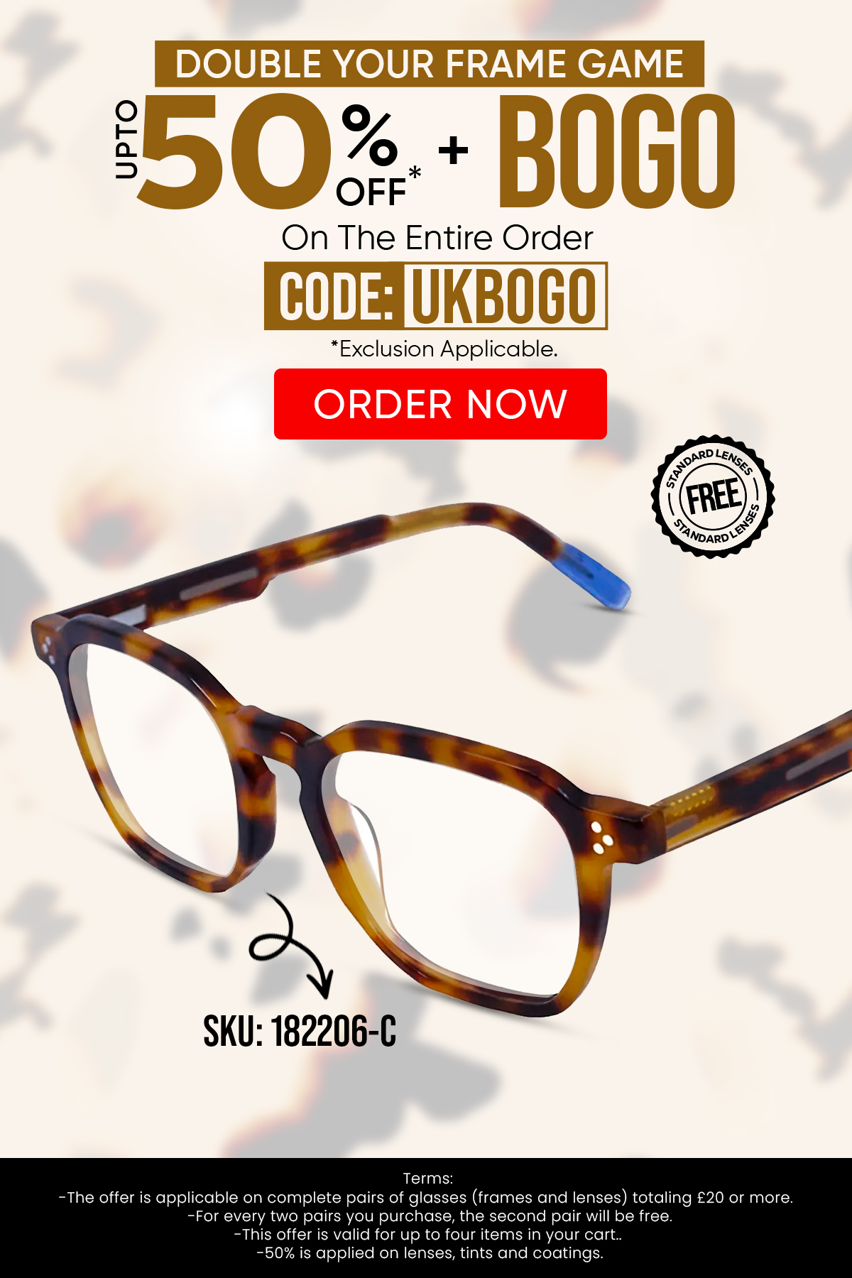 Upto 50% + BOGO (BUY 1, GET 1 FREE) CODE: UKBOGO