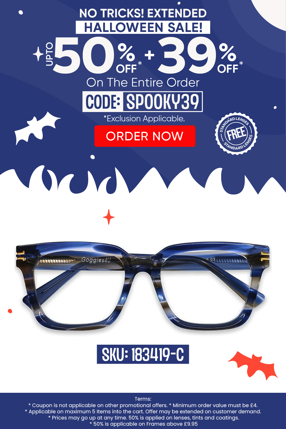 Upto 50% + 39% OFF On The Entire Order CODE: SPOOKY39