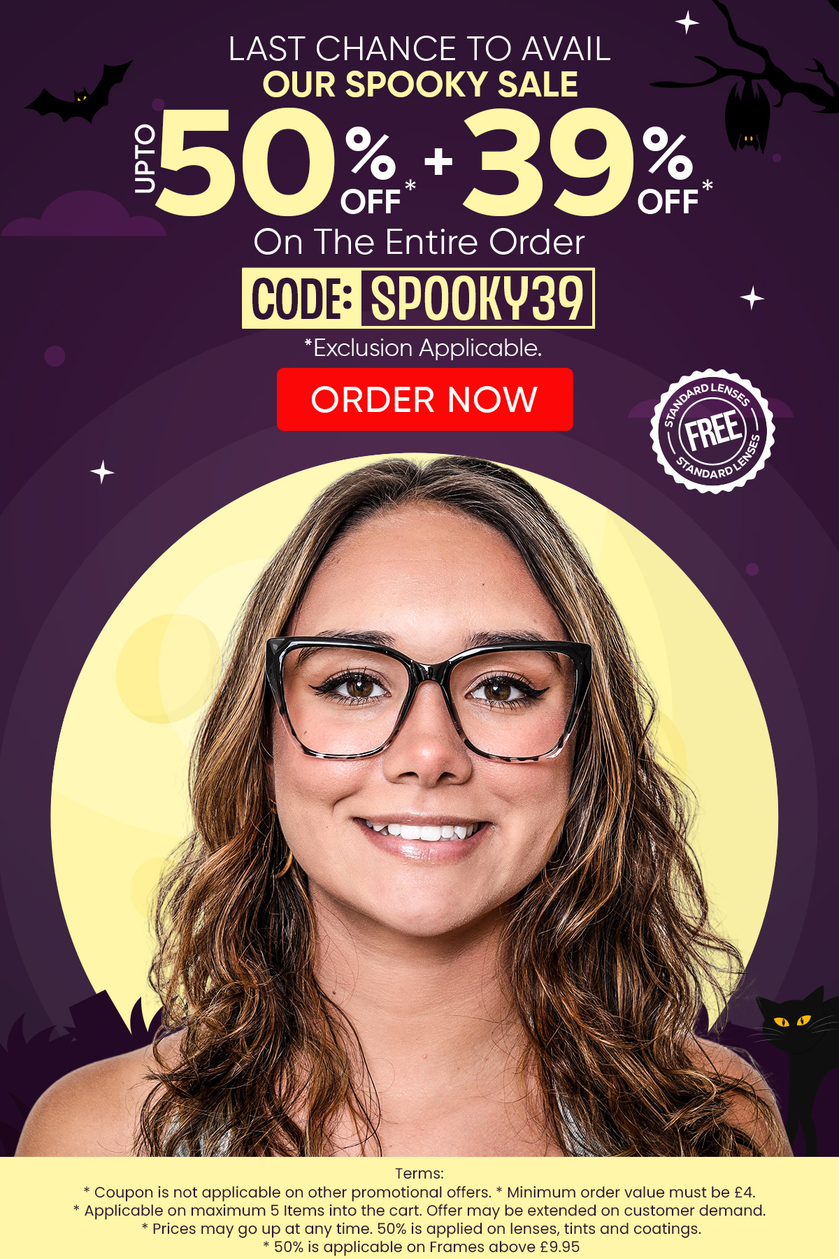 Upto 50% + 39% OFF On The Entire Order CODE: SPOOKY39