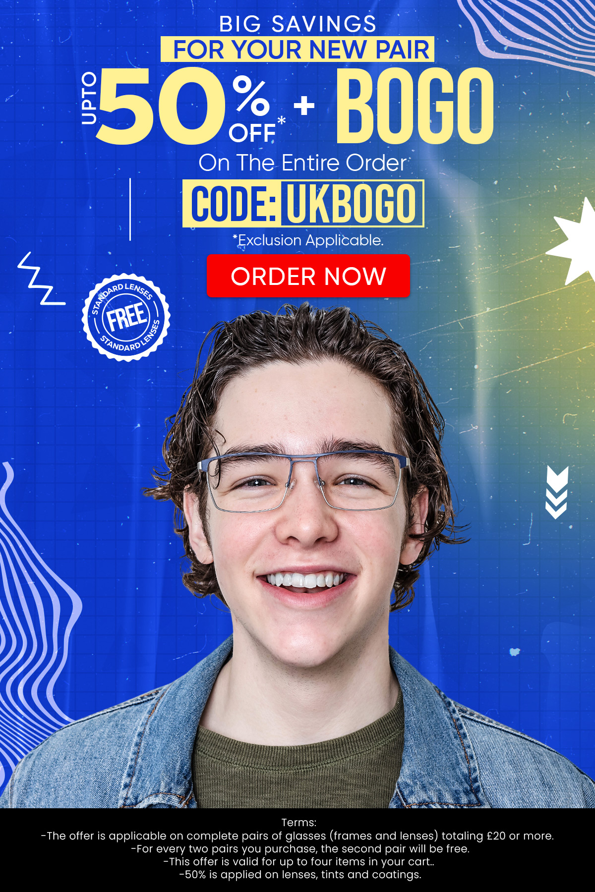 Upto 50% + BOGO (BUY 1, GET 1 FREE) CODE: UKBOGO