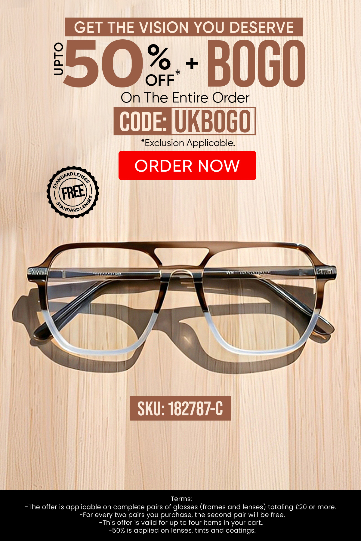 Upto 50% + BOGO (BUY 1, GET 1 FREE) CODE: UKBOGO