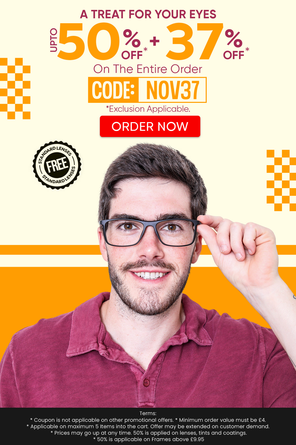 Upto 50% + 37% OFF On The Entire Order CODE: NOV37