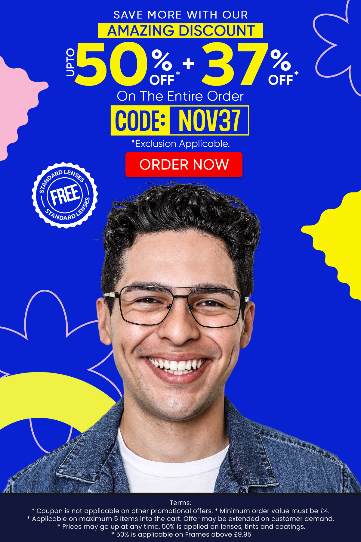 Upto 50% + 37% OFF On The Entire Order CODE: NOV37