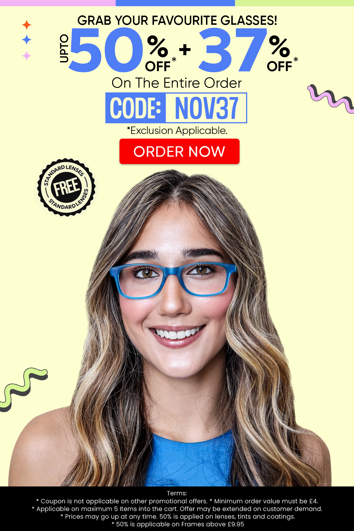 Upto 50% + 37% OFF On The Entire Order CODE: NOV37