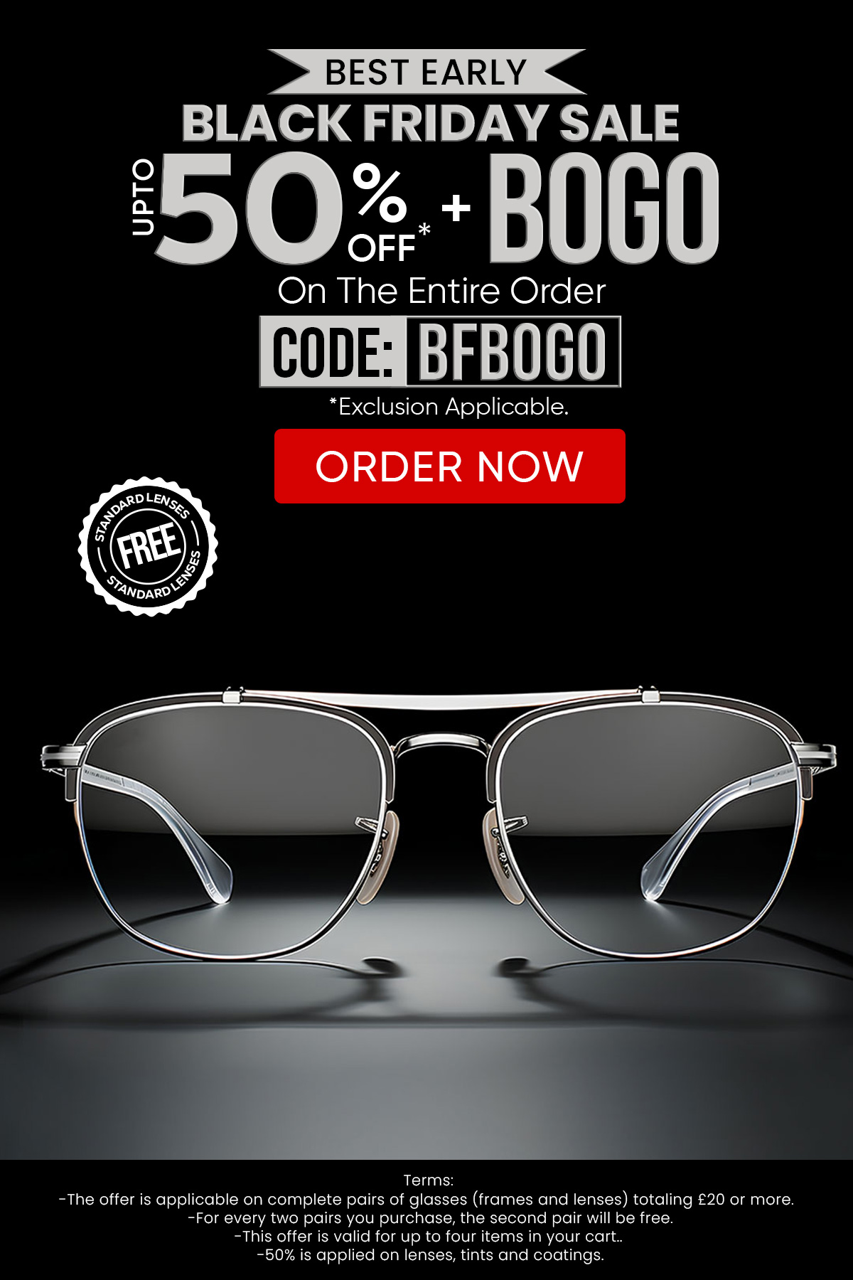 Upto 50% + BOGO (Buy 1, Get 1 Free) CODE: BFBOGO