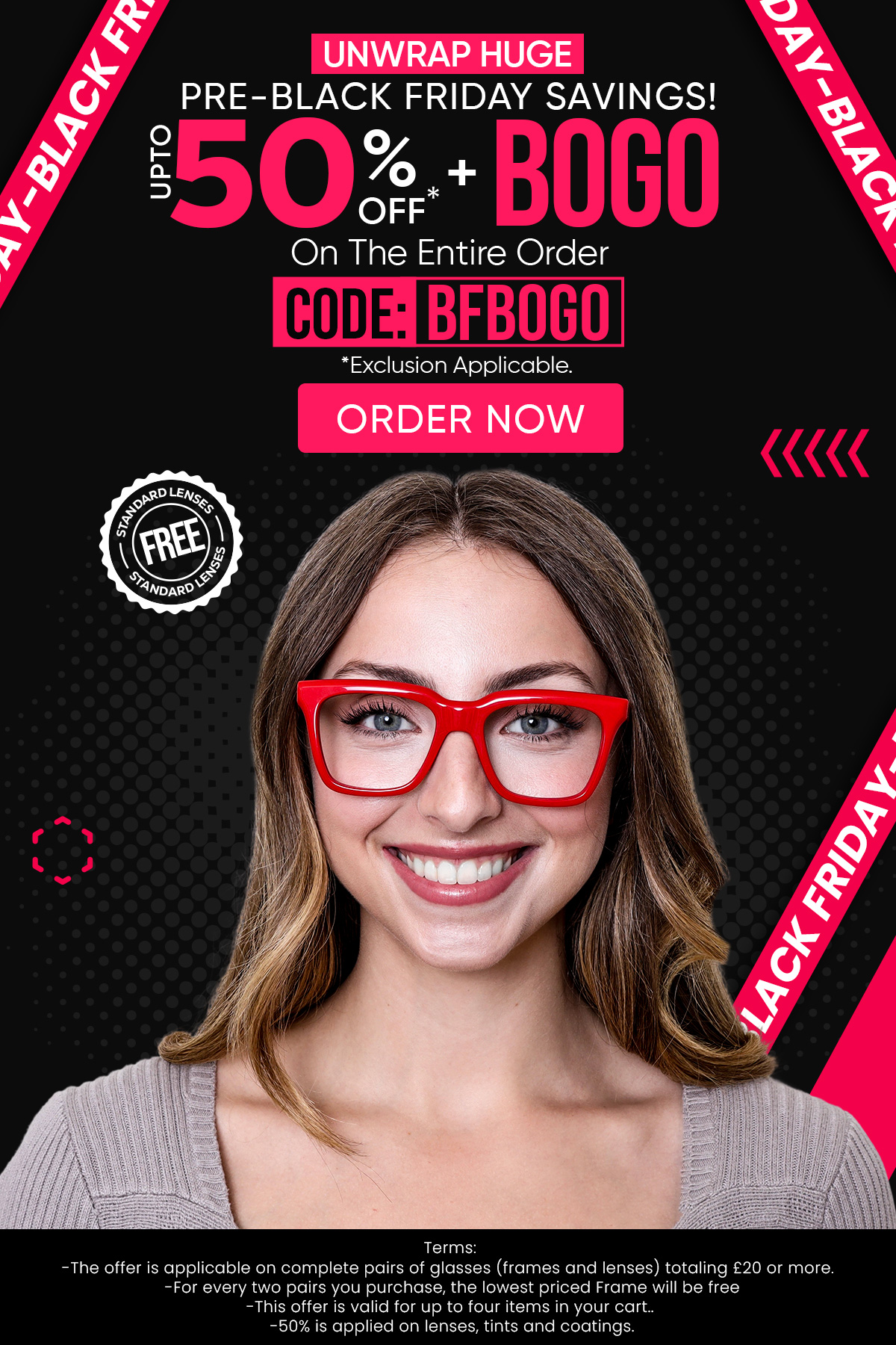 Upto 50% + BOGO (Buy 1, Get 1 Free) CODE: BFBOGO