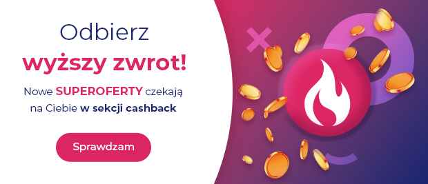 Po prawej stronie grafiki widoczne są złote monety i ikona płomienia nawiązującego do SUPEROFERT.