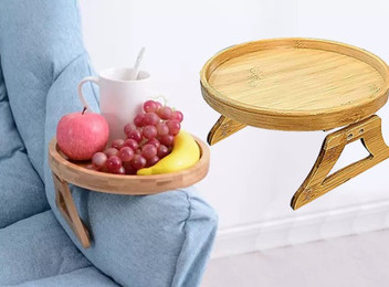 Sofa Armrest Clip-On Tray