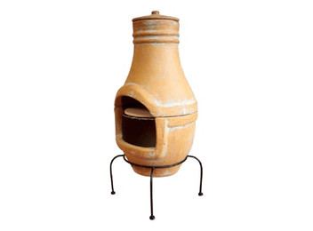 Clay Pizza Oven with Stand & Grill