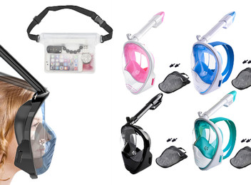 Anti-Leak Full Face Snorkel Mask