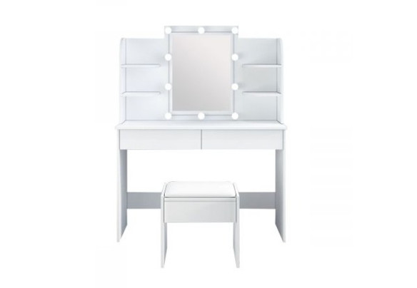 White Dressing Table with Light