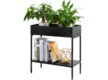 Two-Tier Metal Plant Stand Shelf