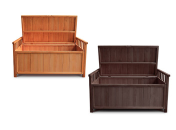 Outdoor Wooden Storage Box Bench