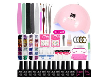 Gel Nail Polish Kit with UV Light