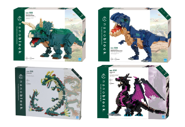 Nanoblock Dinosaurs & Dragon Range