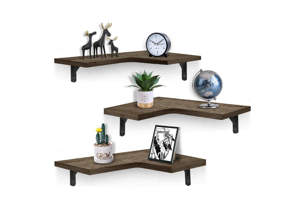 3pcs Corner Floating Shelf Set