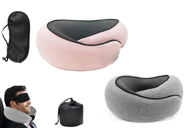 Stowable U-Shaped Travel Pillow