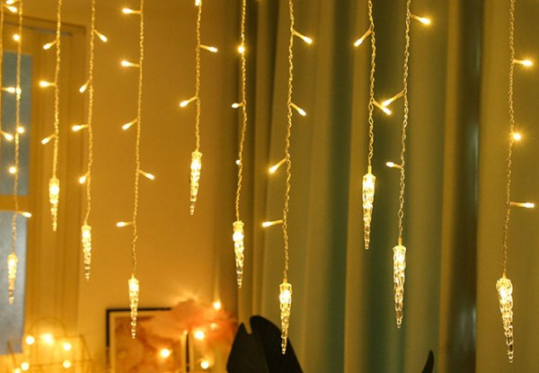 Solar Fairy LED Icicle String Light