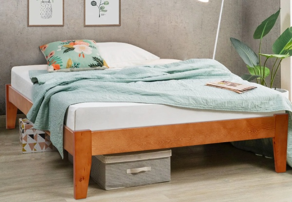 Hartland Natural Wood Bed Base