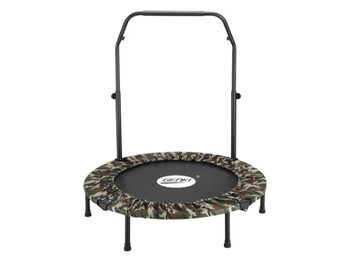 Trampoline with Adjustable Handrail