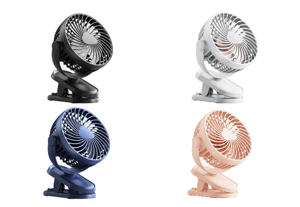 Clip-On Desk Rechargeable Fan