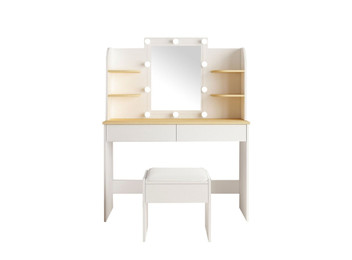 Dressing Table with Lights & Stool