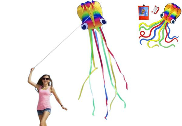 Rainbow Soft Octopus Kite