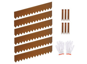 Six-Piece CorTen Garden Edging Set