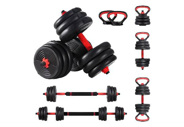 4-in-1 Adjustable 40kg Dumbbell Set