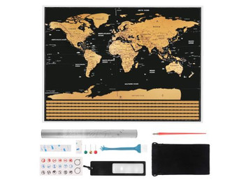 Large Deluxe Scratch Off World Map