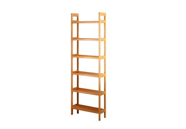 Six-Tier Bamboo Bookshelf