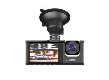 Three-Channel Dash Cam with SD Card