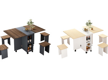 Luxsuite Foldable Dining Table Set