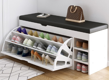 Shoe Rack Storage with Bench