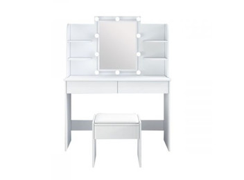 White Dressing Table with Light