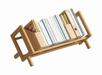 Bamboo Tabletop Bookshelf Organiser