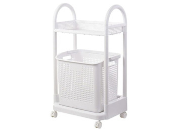 Laundry Trolley with Shelf & Basket