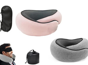 Stowable U-Shaped Travel Pillow