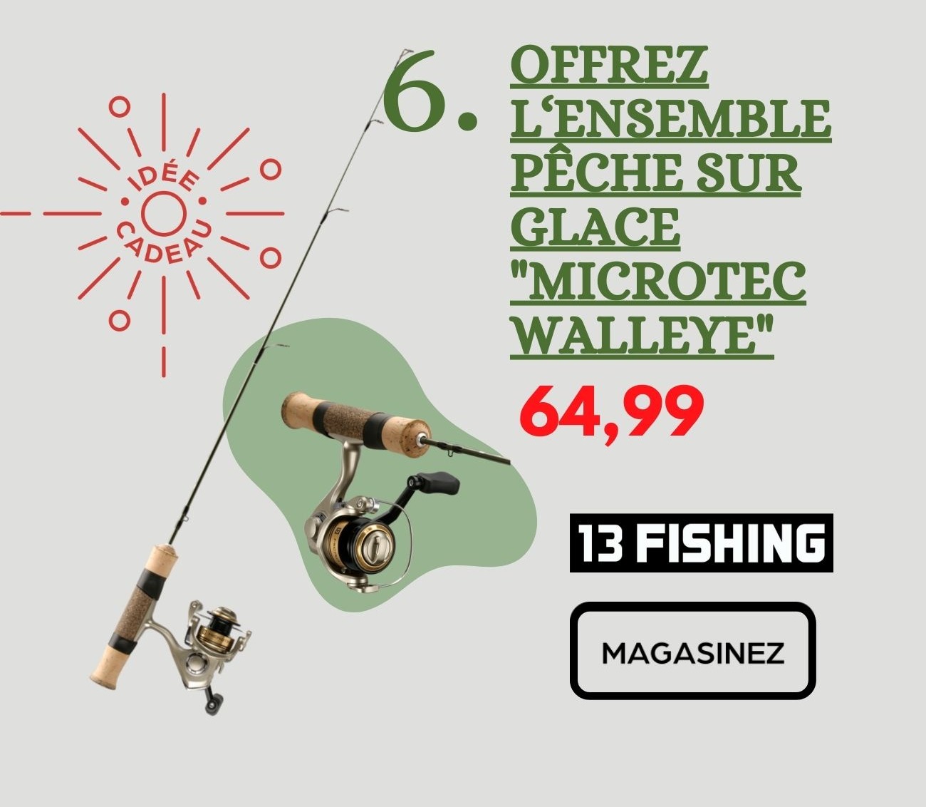 Magasinez l'Ensemble pêche sur glace "Microtec Walleye"