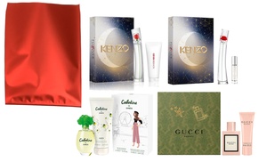 Coffret-cadeau pour femme Gucci, Kenzo et Cabotine avec sac de cadeau